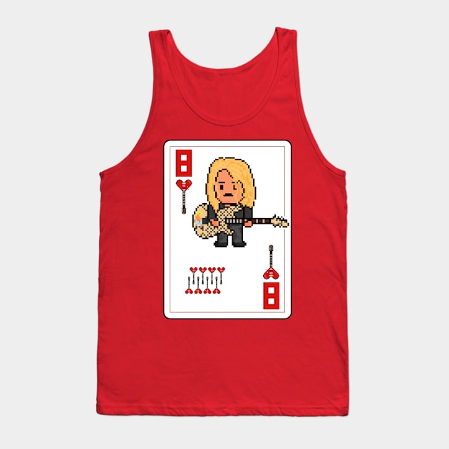 Pixelrockstars Eight of Hearts Playing Card Tank Top by gkillerb